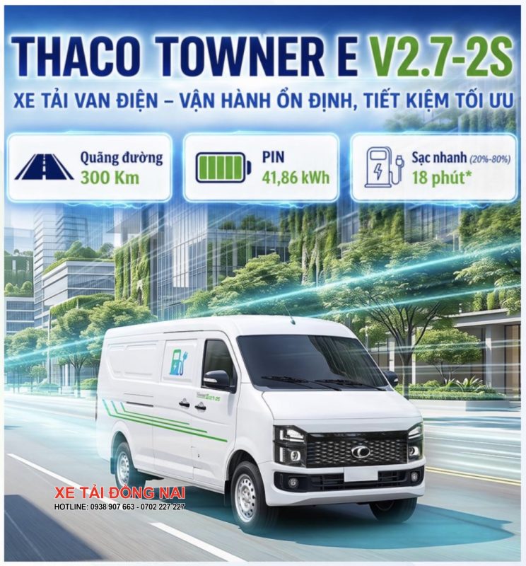 Xe Van dien Thaco Towner E