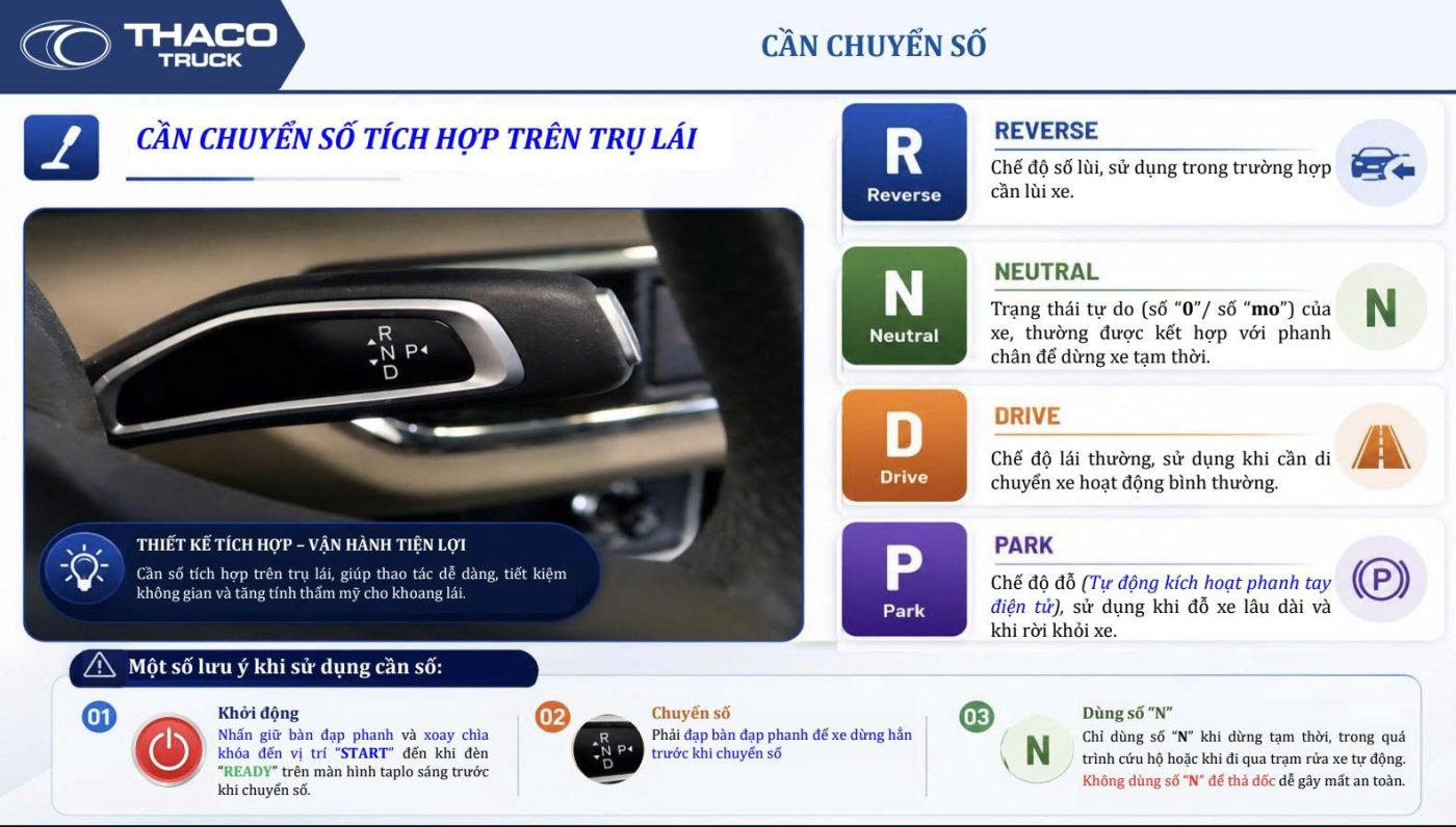 Xe Van dien Thaco Towner E cần số